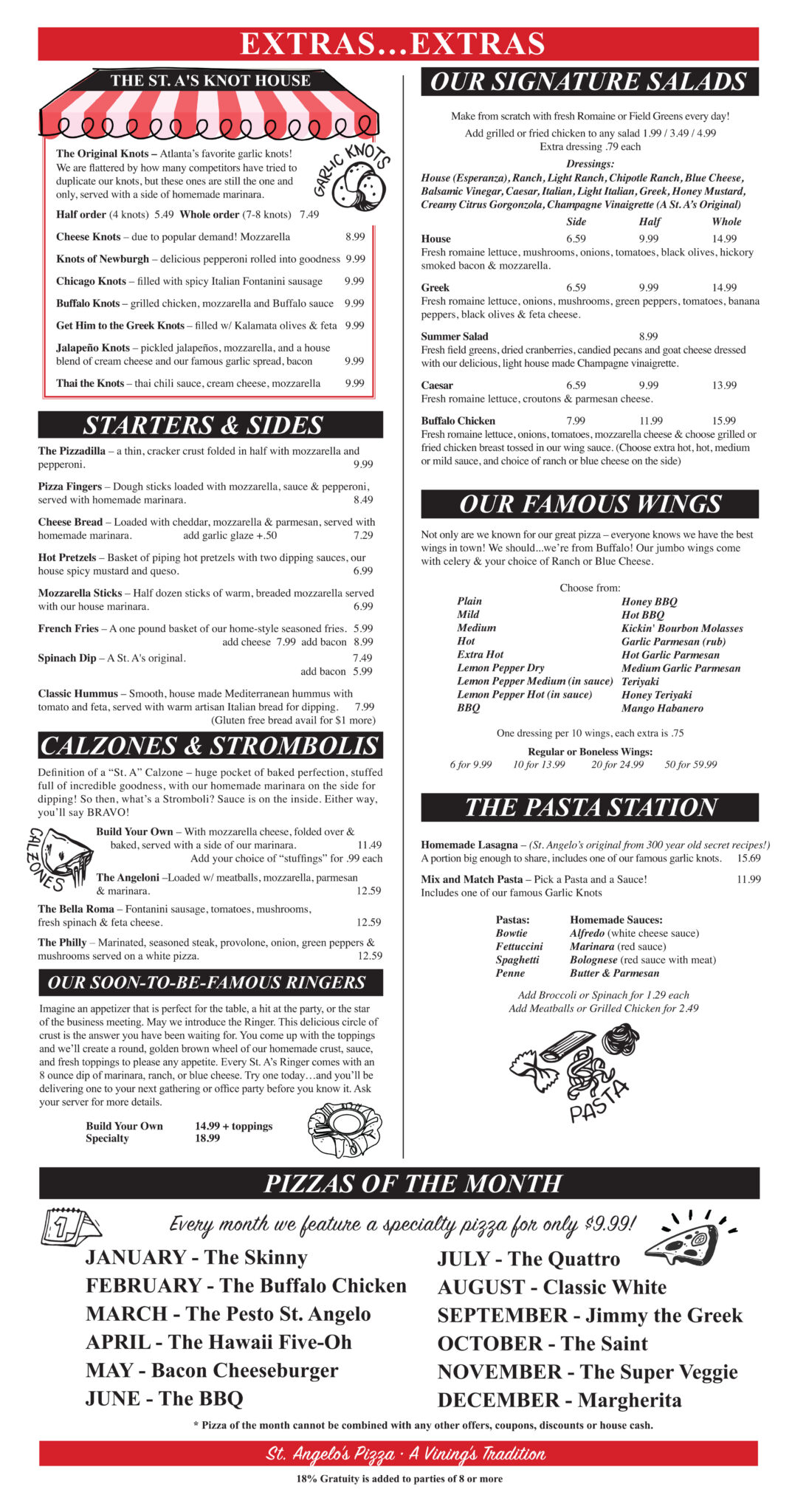 St. Angelos Pizza in Vinings | Pizza Menu and so Much More